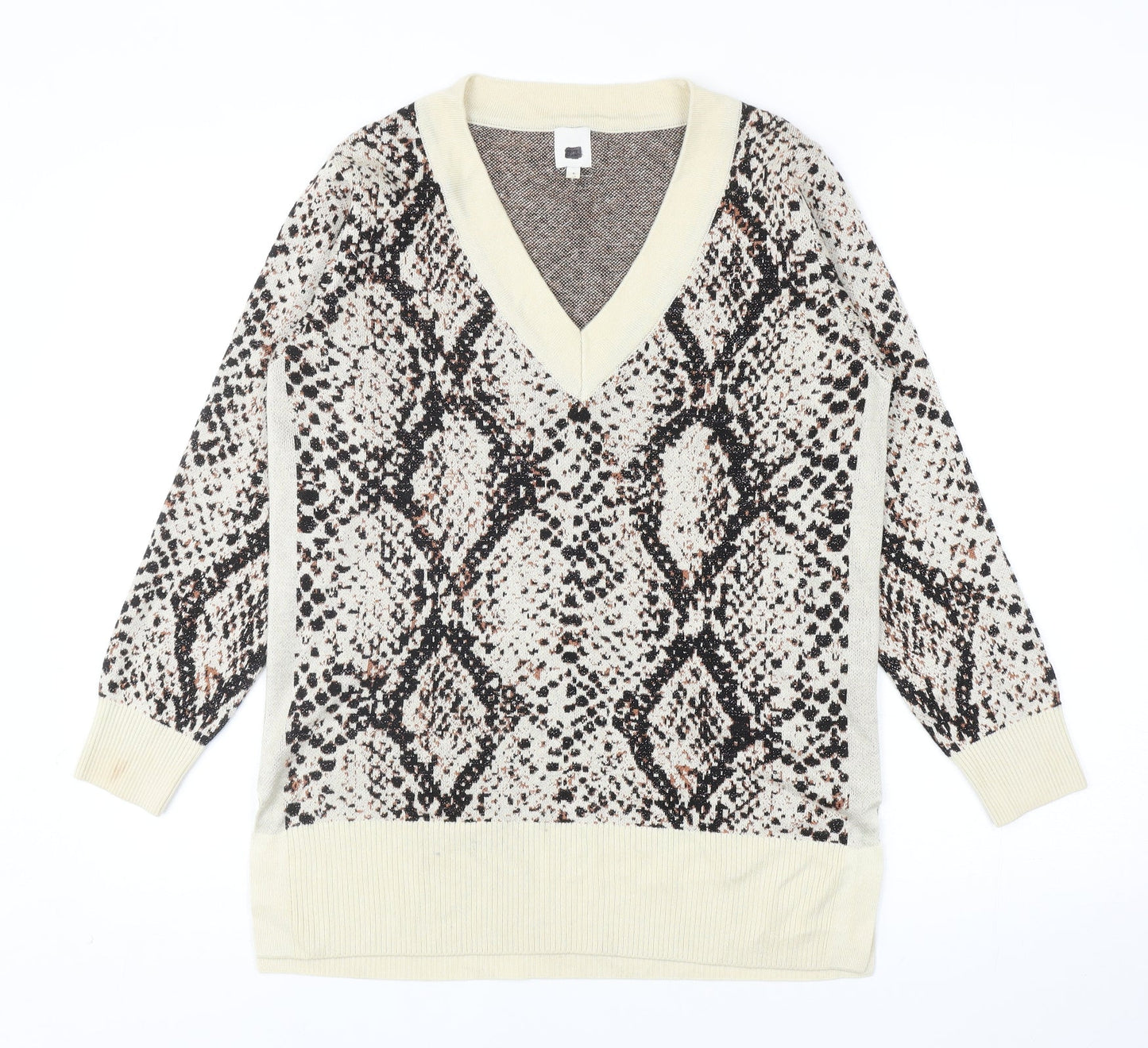 Womens UK Size 6 River Island Beige Pullover Jumper