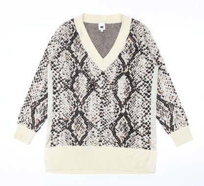 Womens UK Size 6 River Island Beige Pullover Jumper