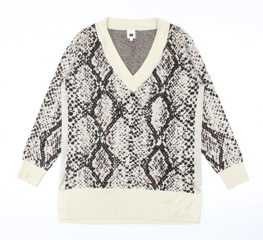 Womens UK Size 6 River Island Beige Pullover Jumper