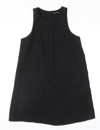 Zara Womens Black Polyester Playsuit One-Piece Size XS Zip