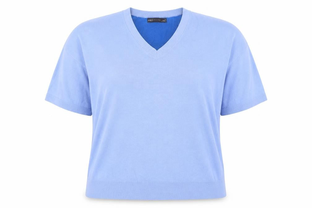 Womens UK Size 18 Marks and Spencer Blue Pullover Jumper