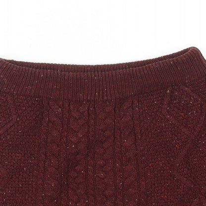 Atmosphere Womens Red Geometric Acrylic Bandage Skirt Size 8