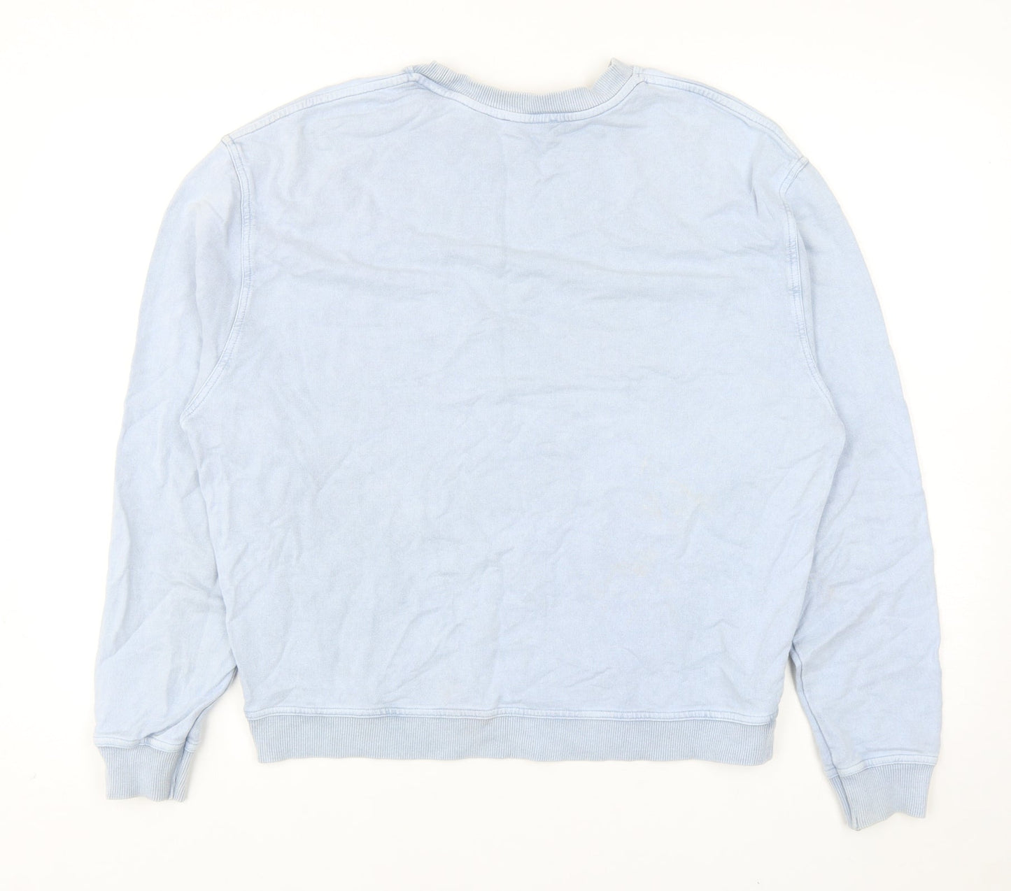Topshop Womens Blue Cotton Pullover Sweatshirt Size S Pullover