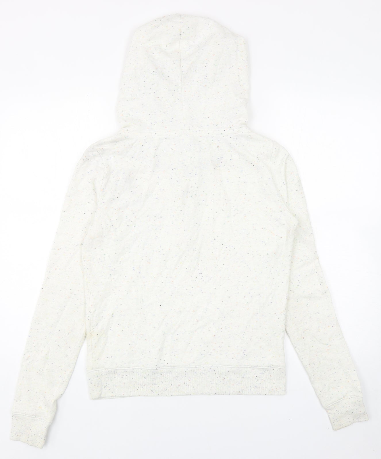 PINK Womens Ivory Cotton Pullover Hoodie Size S Zip