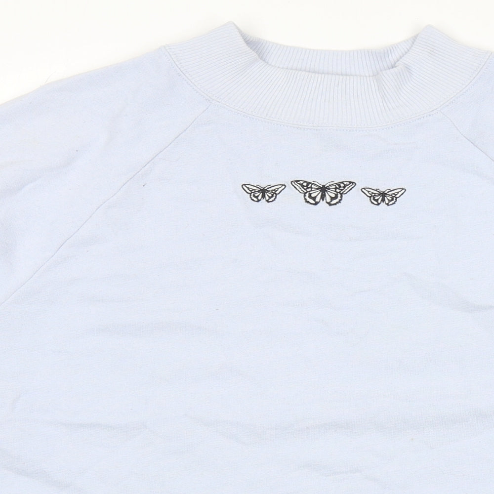 Hollister Womens Blue Cotton Pullover Sweatshirt Size M Pullover - Butterfly