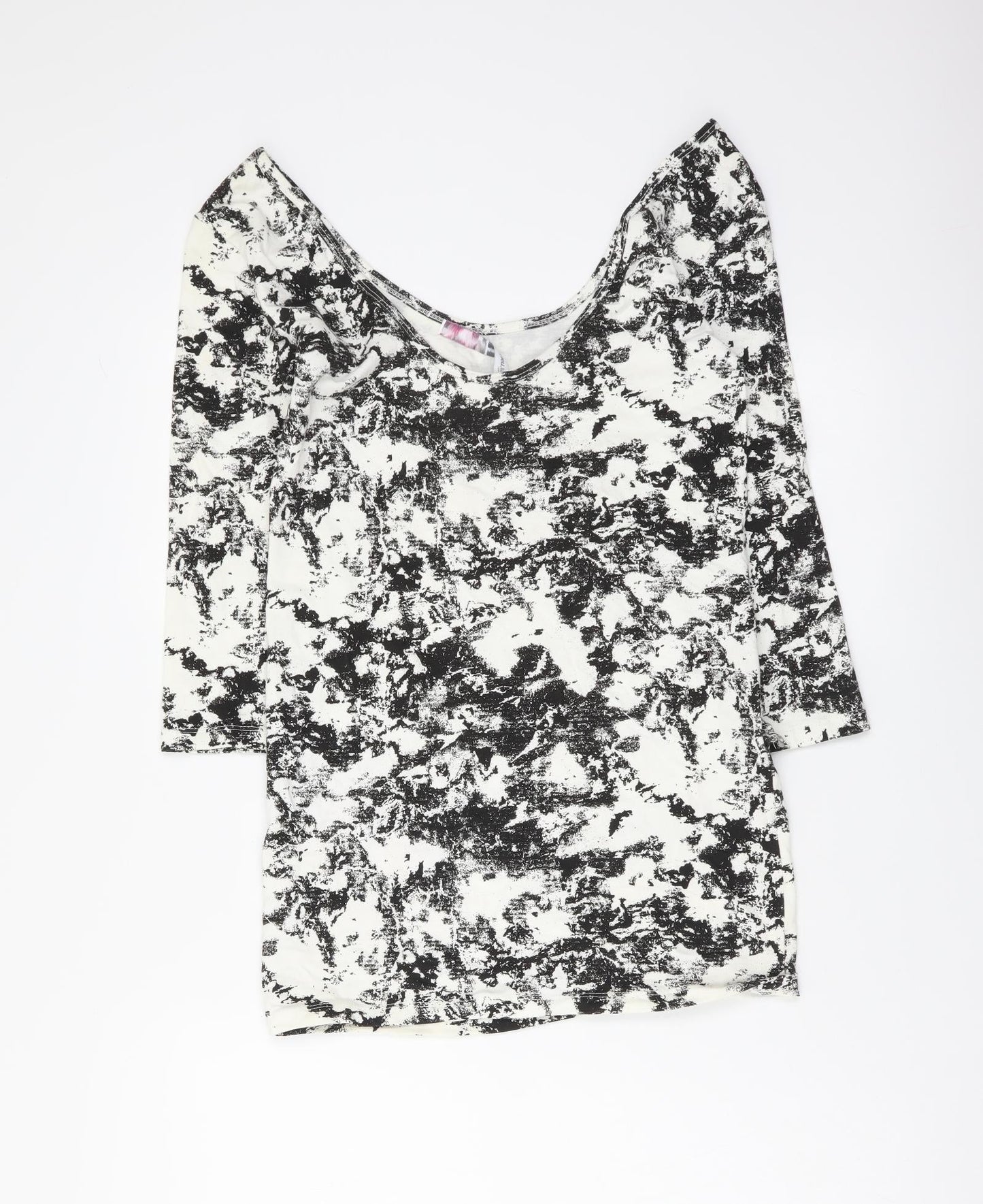 Womens UK Size 10 Internacionale Black Basic Blouse