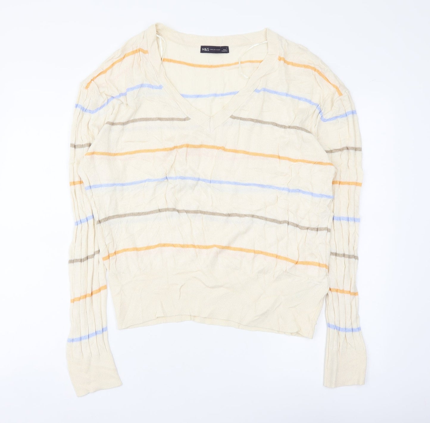 Womens UK Size L Marks and Spencer Multicoloured Pullover Jumper