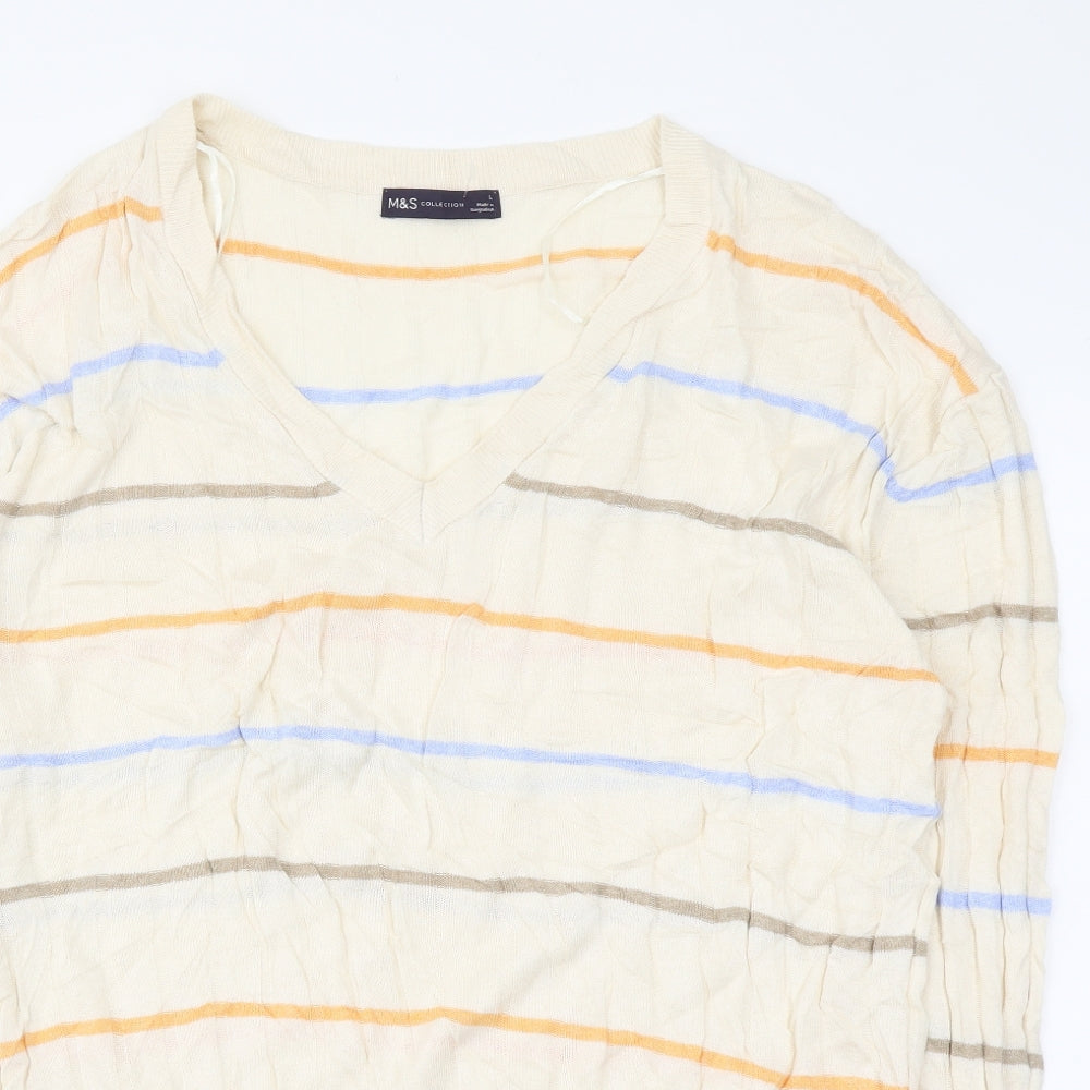 Womens UK Size L Marks and Spencer Multicoloured Pullover Jumper