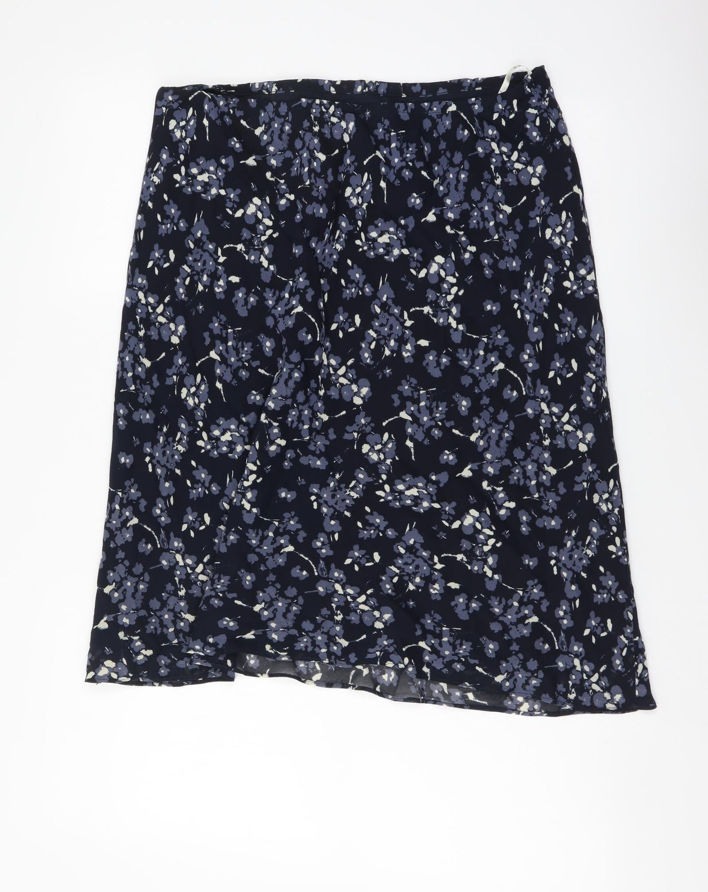 Precis Womens Blue Geometric Viscose Flare Skirt Size 16