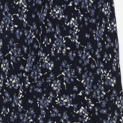 Precis Womens Blue Geometric Viscose Flare Skirt Size 16