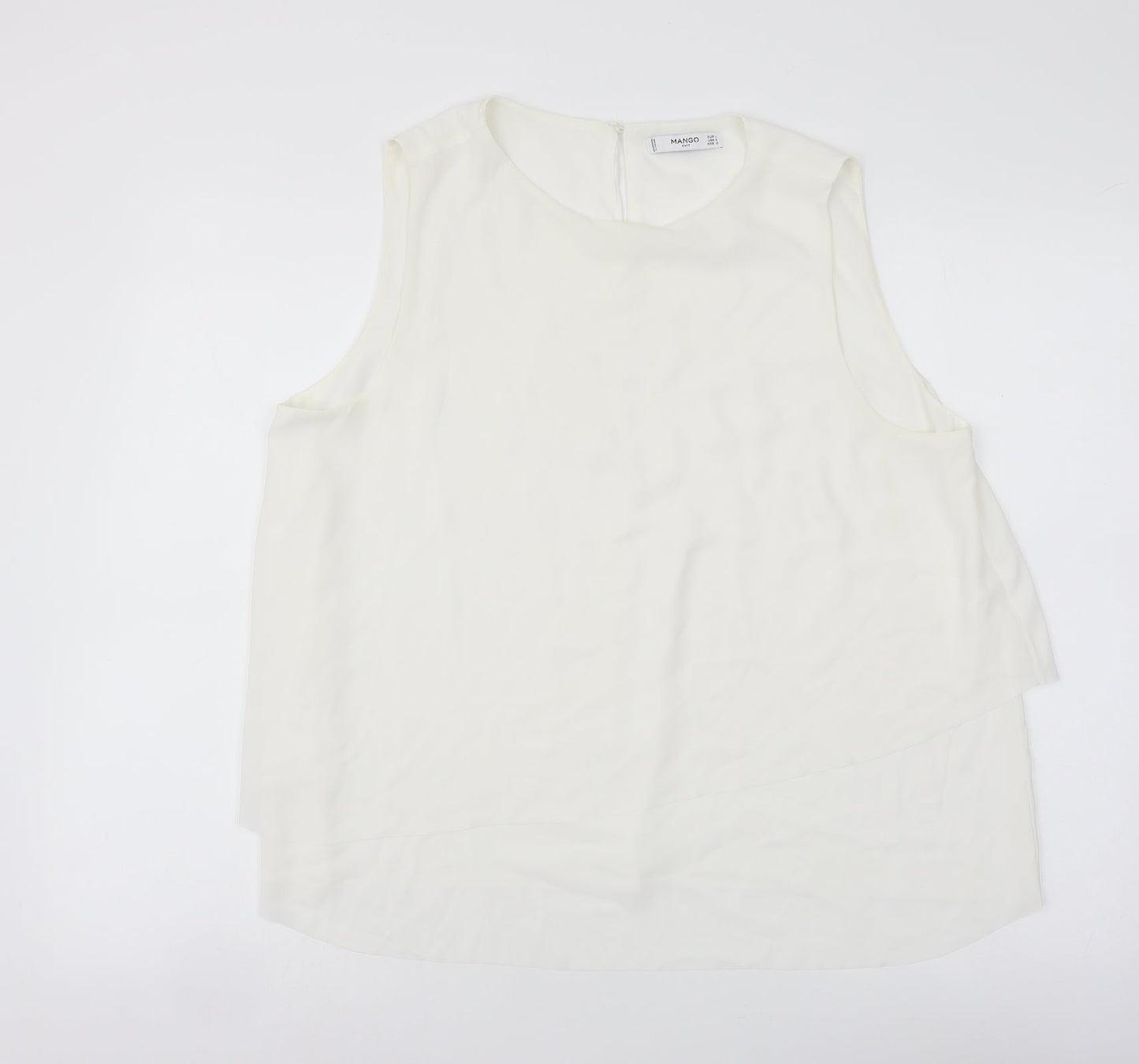 Womens UK Size L Mango Ivory Basic Tank