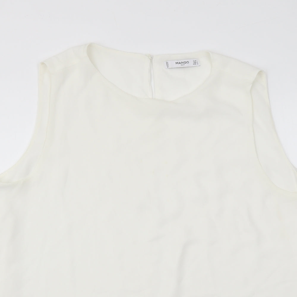 Womens UK Size L Mango Ivory Basic Tank