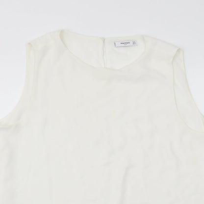Womens UK Size L Mango Ivory Basic Tank