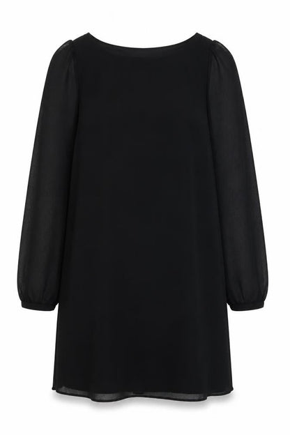 Atmosphere Womens Black Polyester Shift Size 8 Boat Neck Pullover