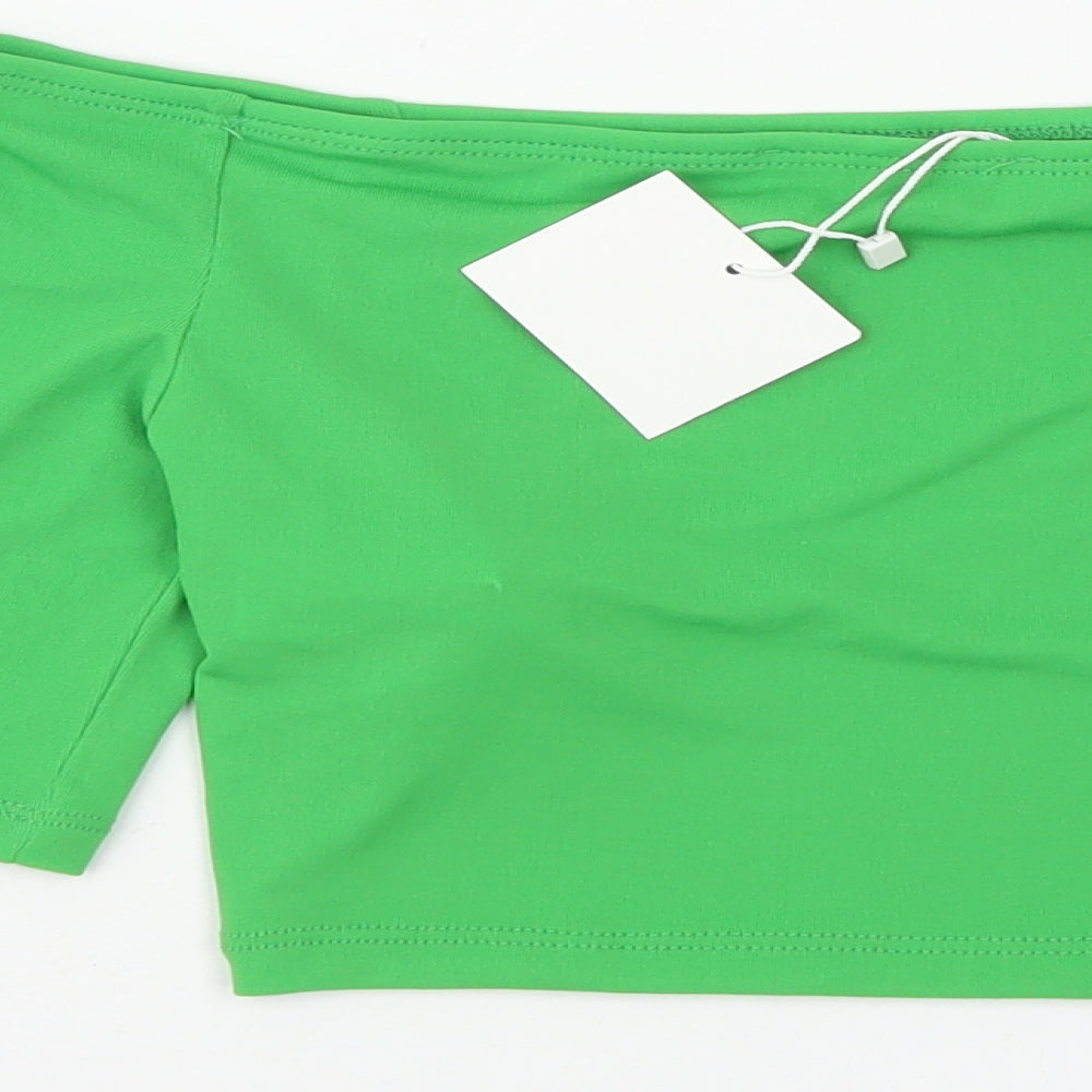 Womens UK Size M Zara Green Cropped T-Shirt