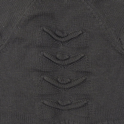 Indigo Womens Grey V-Neck Acrylic Shrug Jumper Size 10