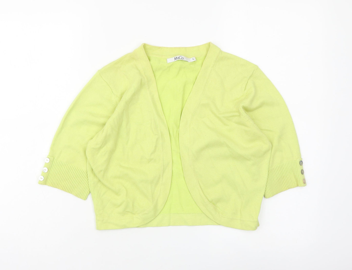 Womens UK Size S M&Co Green Shrug Jumper
