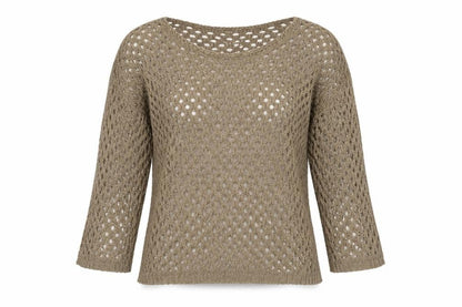 Womens UK Size S Marble Brown Pullover Jumper