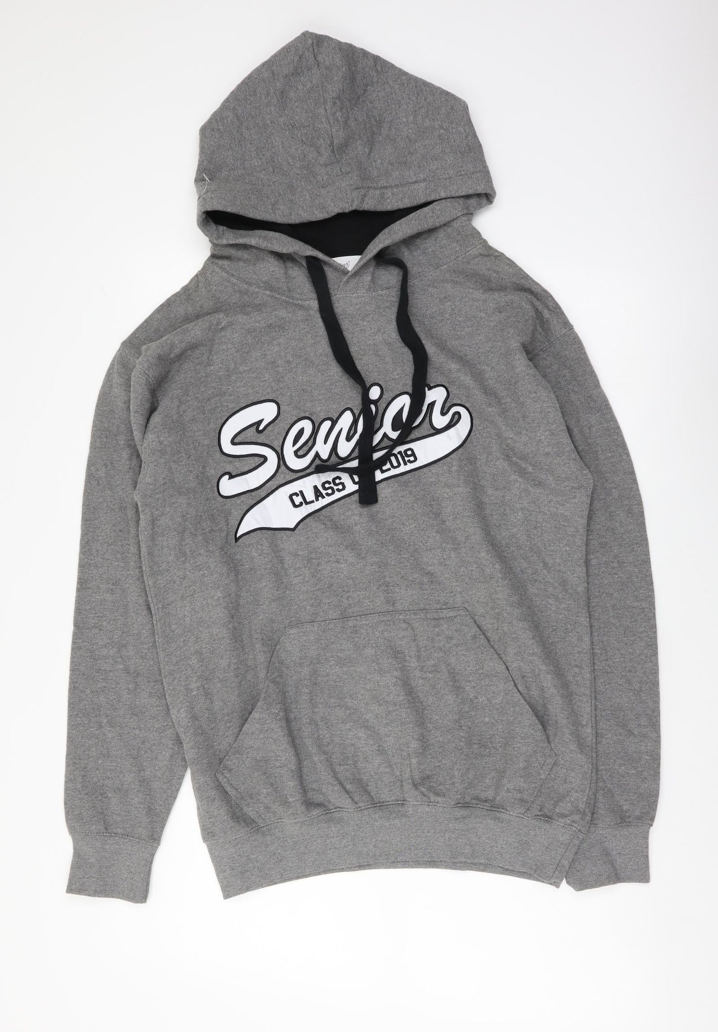 Jostens Mens Grey Cotton Pullover Hoodie Size S - Senior Class