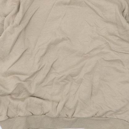 Huffnpuff Womens Beige Cotton Pullover Sweatshirt Size S Pullover