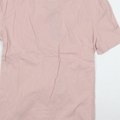 Womens UK Size M Eight Paris Pink Basic T-Shirt