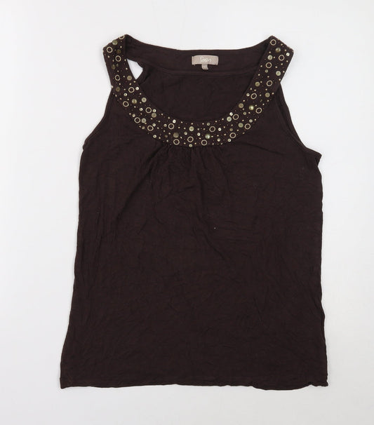Womens UK Size 12 Soon Brown Basic Tank