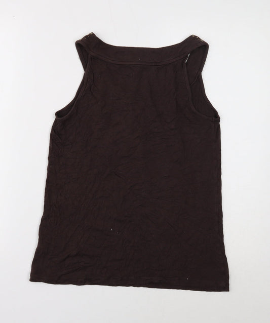 Womens UK Size 12 Soon Brown Basic Tank