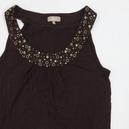 Womens UK Size 12 Soon Brown Basic Tank
