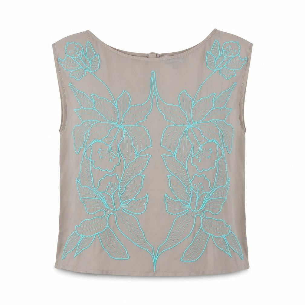Womens UK Size 12 Warehouse Grey Basic Tank