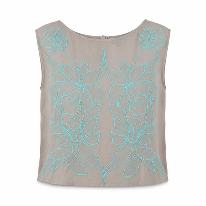 Womens UK Size 12 Warehouse Grey Basic Tank