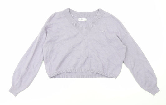 Womens UK Size S Hollister Purple Pullover Jumper