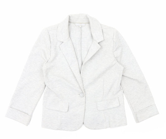 Red Herring Womens Grey Jacket Size 10 Button