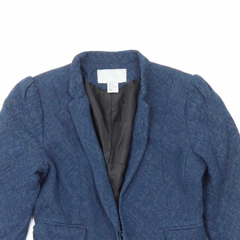 Womens UK Size 8 H&M Blue Jacket