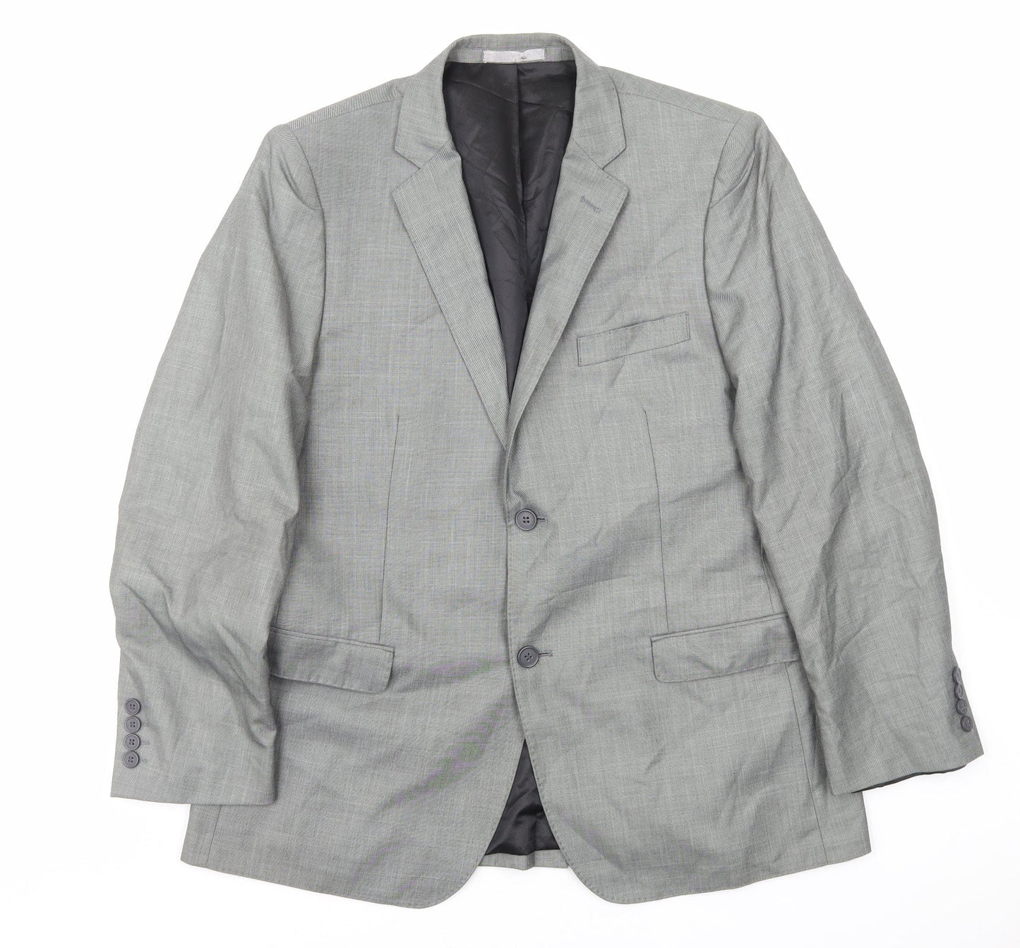 Butle and Webb Mens Grey Polyester Jacket Suit Jacket Size L