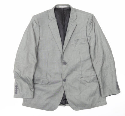 Butle and Webb Mens Grey Polyester Jacket Suit Jacket Size L