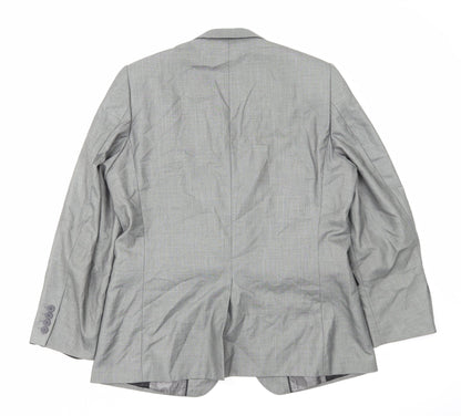 Butle and Webb Mens Grey Polyester Jacket Suit Jacket Size L