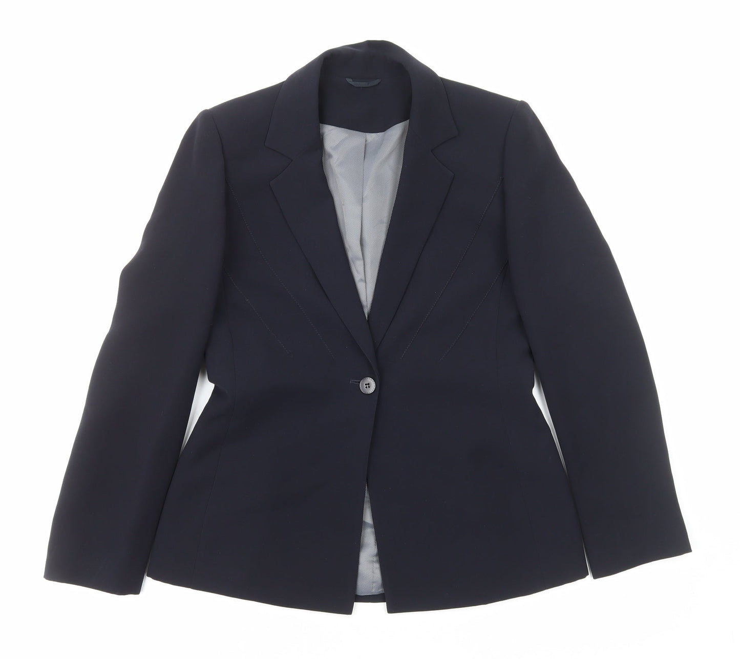 Principles Womens Blue Polyester Jacket Suit Jacket Size 8