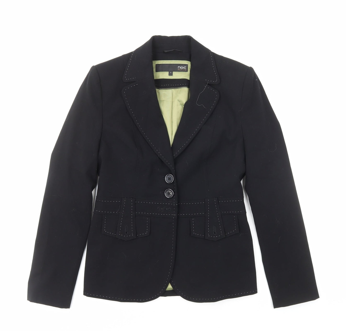 NEXT Womens Black Polyester Jacket Suit Jacket Size 6