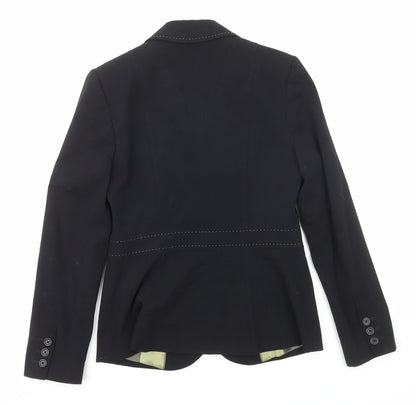 NEXT Womens Black Polyester Jacket Suit Jacket Size 6