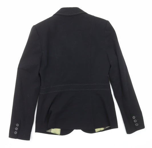 NEXT Womens Black Polyester Jacket Suit Jacket Size 6