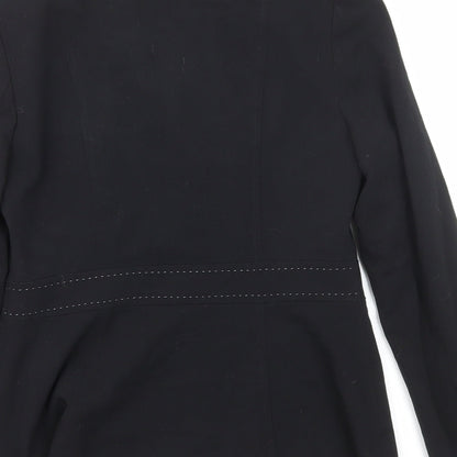 NEXT Womens Black Polyester Jacket Suit Jacket Size 6