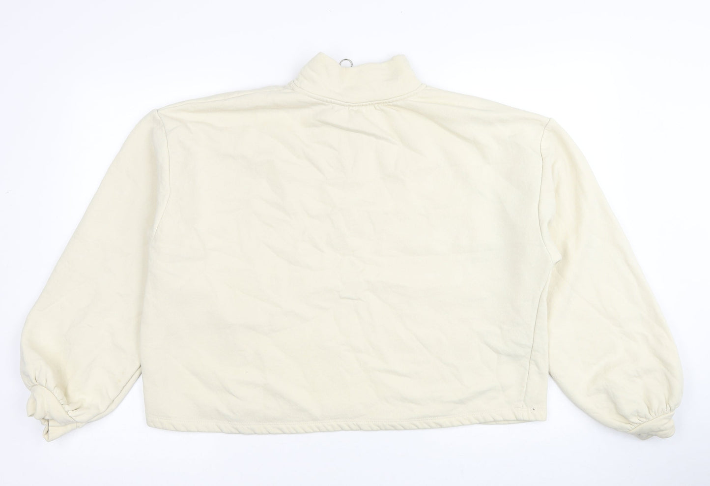 Primark Womens Ivory Cotton Pullover Sweatshirt Size 14 Pullover