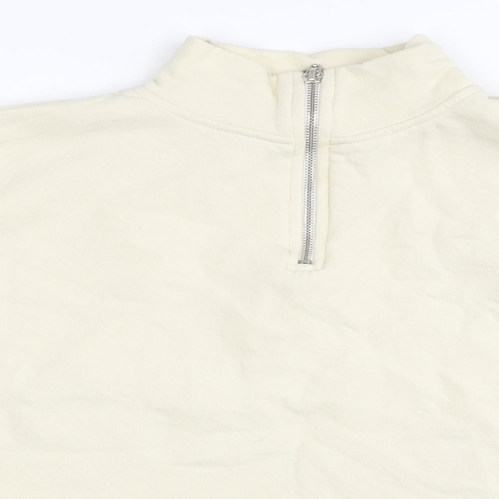 Primark Womens Ivory Cotton Pullover Sweatshirt Size 14 Pullover