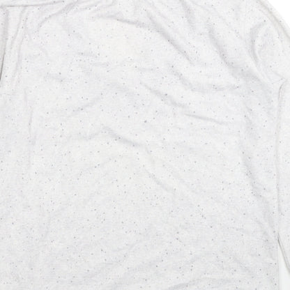 Exclusive Womens Grey V-Neck Polyester Pullover Jumper Size M
