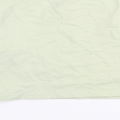 Honey Behave Womens Green Cotton Pullover Sweatshirt Size S Pullover - Cropped