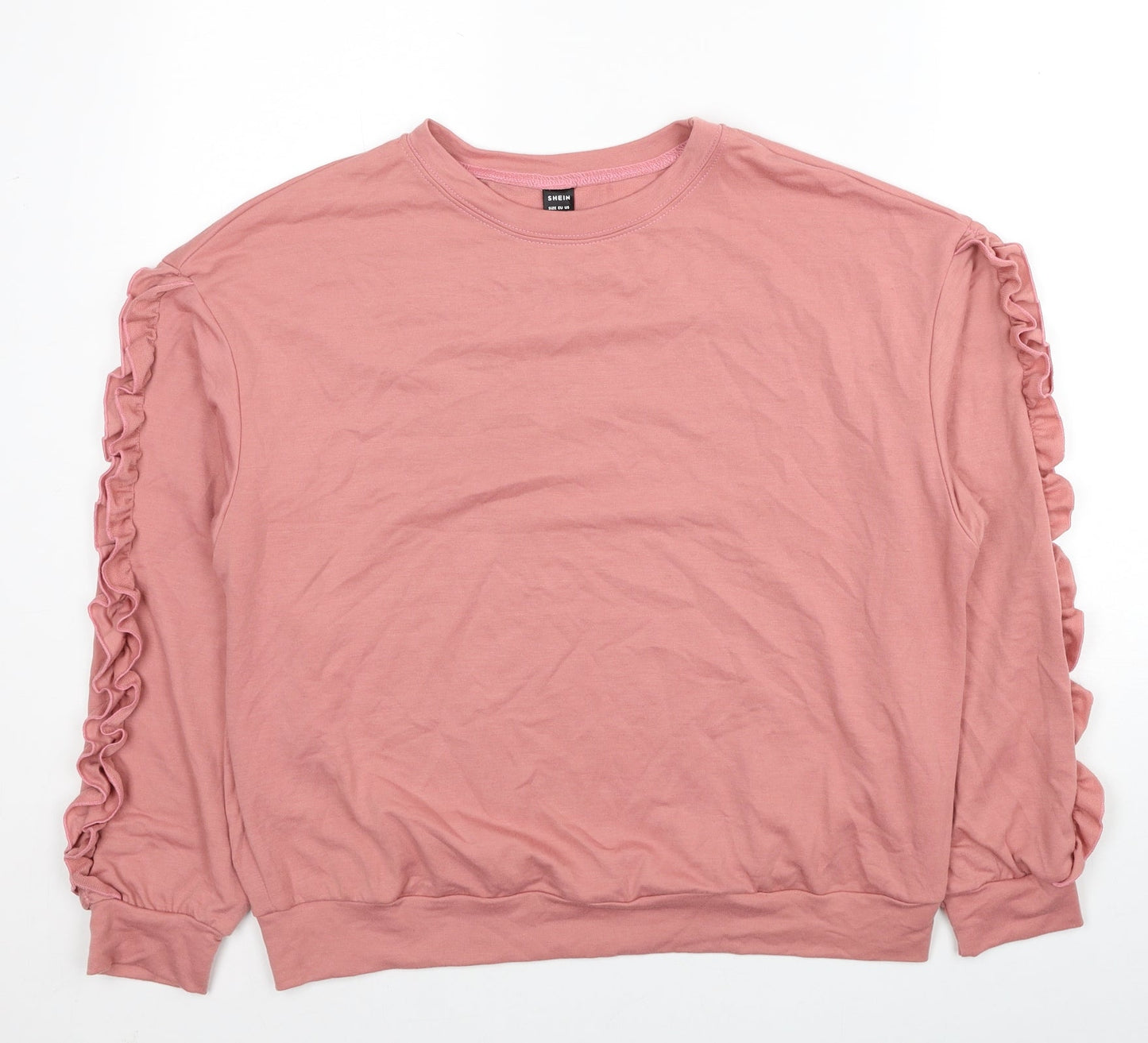SheIn Womens Pink Polyester Pullover Sweatshirt Size M Pullover