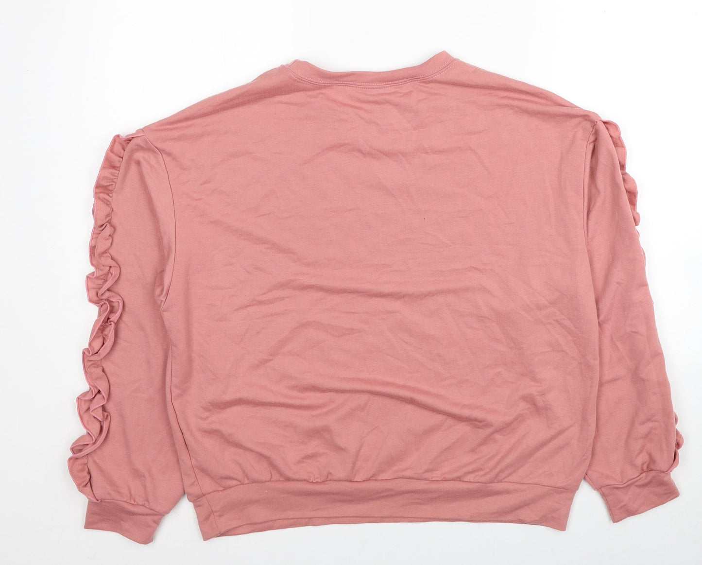 SheIn Womens Pink Polyester Pullover Sweatshirt Size M Pullover
