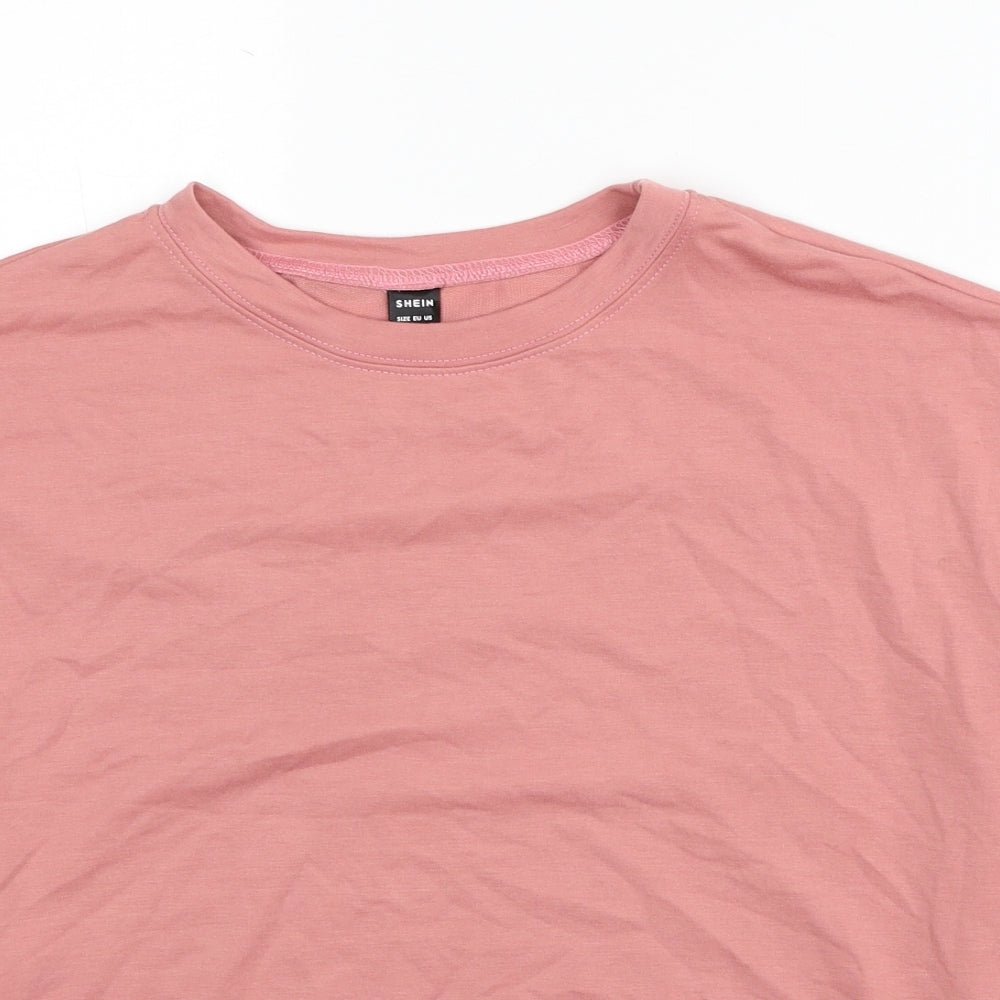 SheIn Womens Pink Polyester Pullover Sweatshirt Size M Pullover
