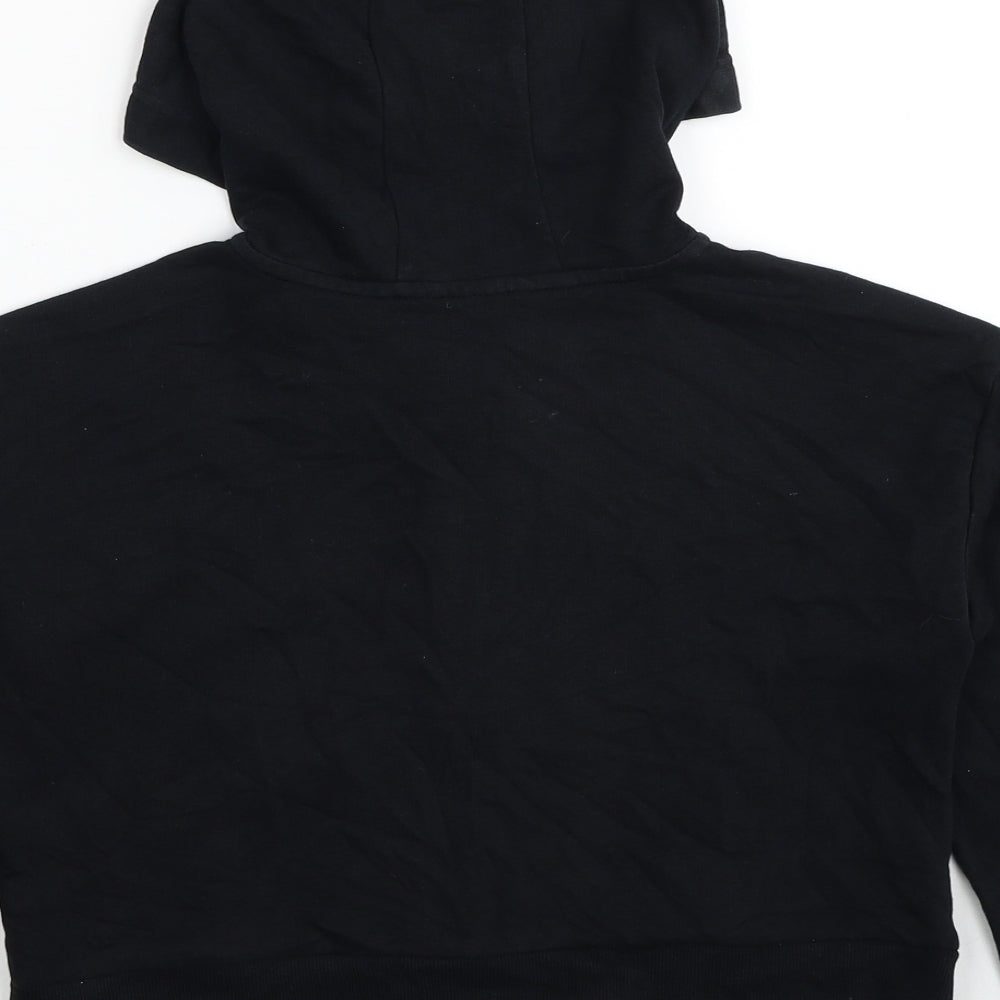 George Boys Black Cotton Full Zip Hoodie Size 9-10 Years Zip