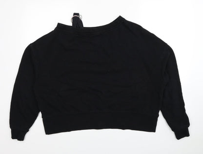 H&M Womens Black Cotton Pullover Sweatshirt Size M Pullover